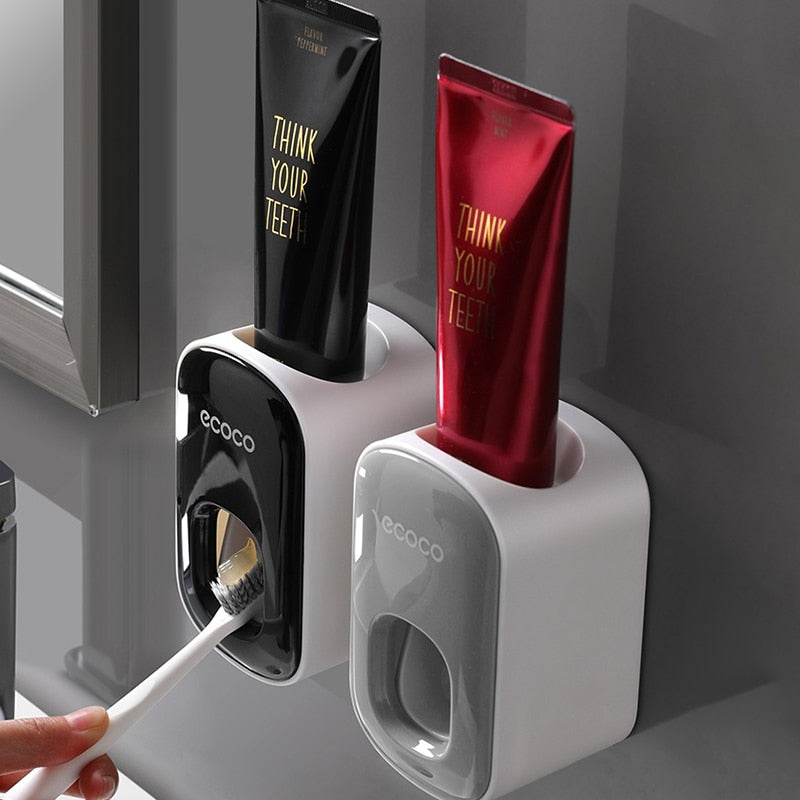 DISPENSADOR AUTOMATICO DE PASTA DE DIENTES ECOCO ACCESORIOS DE BAÑO PARA MONTAJE EN PARED