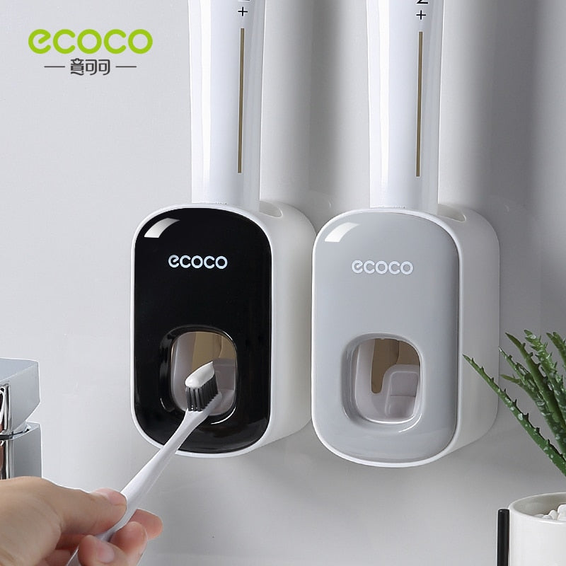 DISPENSADOR AUTOMATICO DE PASTA DE DIENTES ECOCO ACCESORIOS DE BAÑO PARA MONTAJE EN PARED