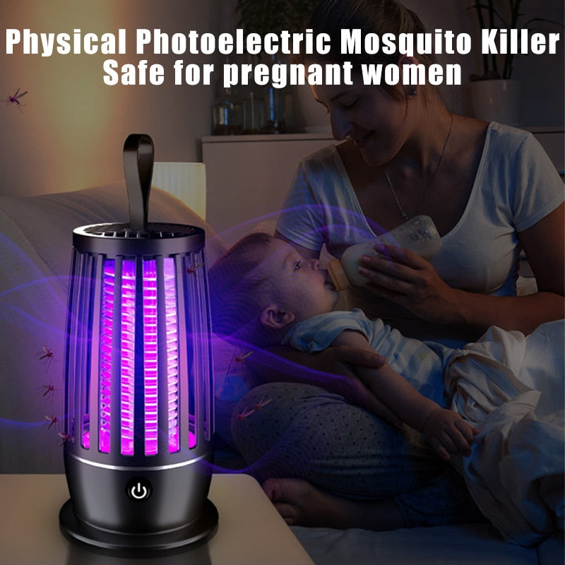 LAMPARA PARA MATAR MOSQUITOS, REPELENTE DE INSECTOS SILENCIOSO, TRAMPA ELECTRICA PÁRA INSECTOS SIN RADIACION, CARGA USB, MATAMOSQUITOS, TRAMPA PARA MOSCAS AL AIRE LIBRE