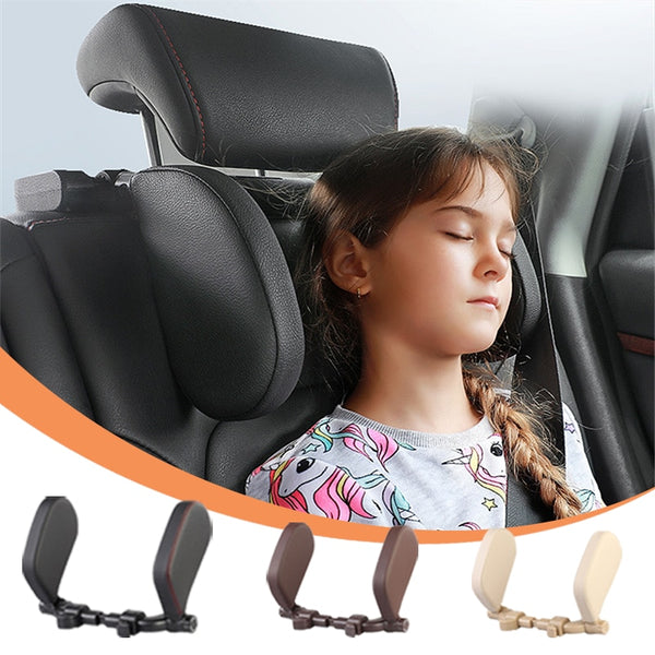 ALMOHADA PARA REPOSACABEZAS DE AUTOMOVIL - REPOSACABEZAS DE ESPUMA VISCOELASTICA - ALMOHADA AJUSTABLE PARA ASIENTO DE  AUTOMOVIL - ALMOHADA DE APOYO PARA NIÑOS Y PASAJEROS , DUERME MEJOR EN LARGOS VIAJES