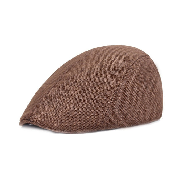 BOINA GORRO AJUSTABLE DE CUERO GENUINO PARA HOMBRES – GORRO DE BOINA DE CABBIE PARA CONDUCIR , CAZAR Y PESCAR