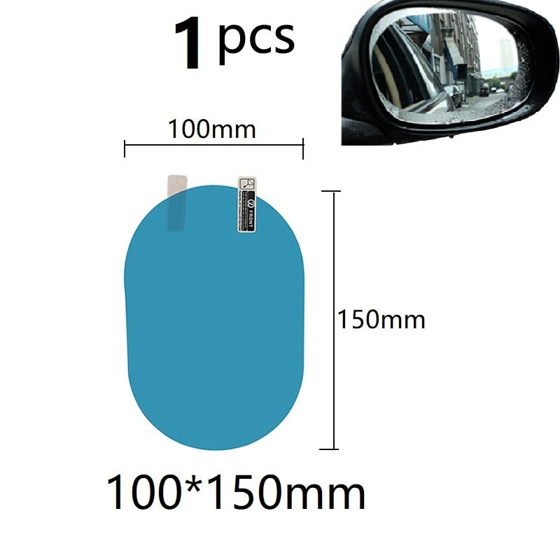 PEGATINA DE COCHE ESPEJO RETROVISOR 2 UNIDADES IMPERMEABLE PELICULA ANTI-NIEBLA ANTI-DESLUMBRANTE ANTI-ARAÑAZOS PROTECCION 80MM , 95 MM ,Y 100MM