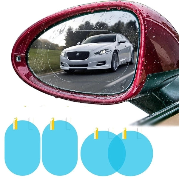 PEGATINA DE COCHE ESPEJO RETROVISOR 2 UNIDADES IMPERMEABLE PELICULA ANTI-NIEBLA ANTI-DESLUMBRANTE ANTI-ARAÑAZOS PROTECCION 80MM , 95 MM ,Y 100MM