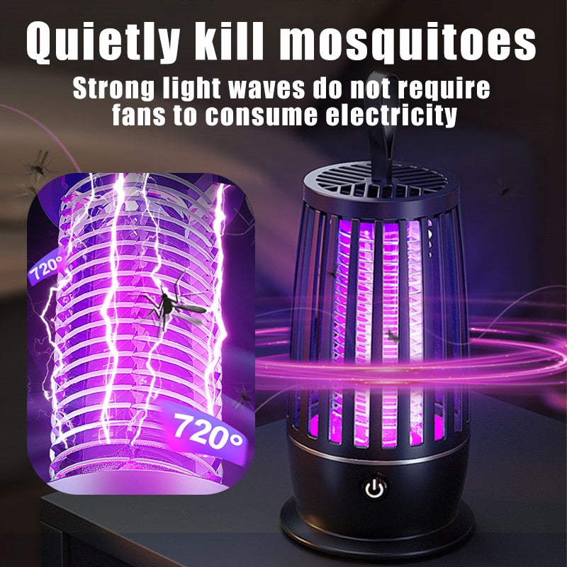 LAMPARA PARA MATAR MOSQUITOS, REPELENTE DE INSECTOS SILENCIOSO, TRAMPA ELECTRICA PÁRA INSECTOS SIN RADIACION, CARGA USB, MATAMOSQUITOS, TRAMPA PARA MOSCAS AL AIRE LIBRE