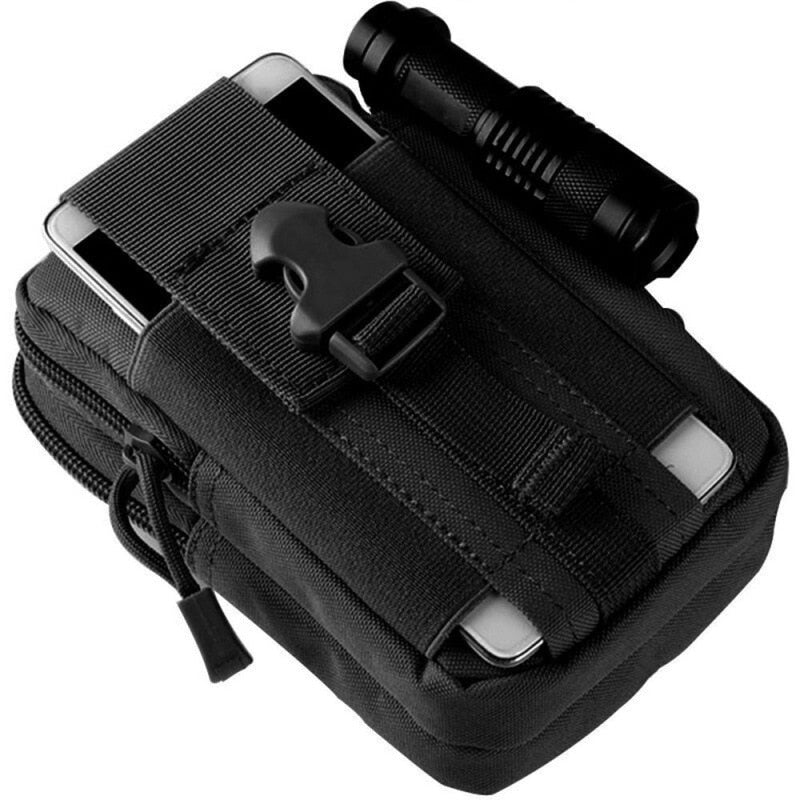 BOLSA TACTICA PARA HOMBRE PARA EXTERIORES - CON CLIP PARA CINTURON DE TELEFONOS - FUNDA DE TRANSPORTE PARA TELEFONO INTELIGENTE